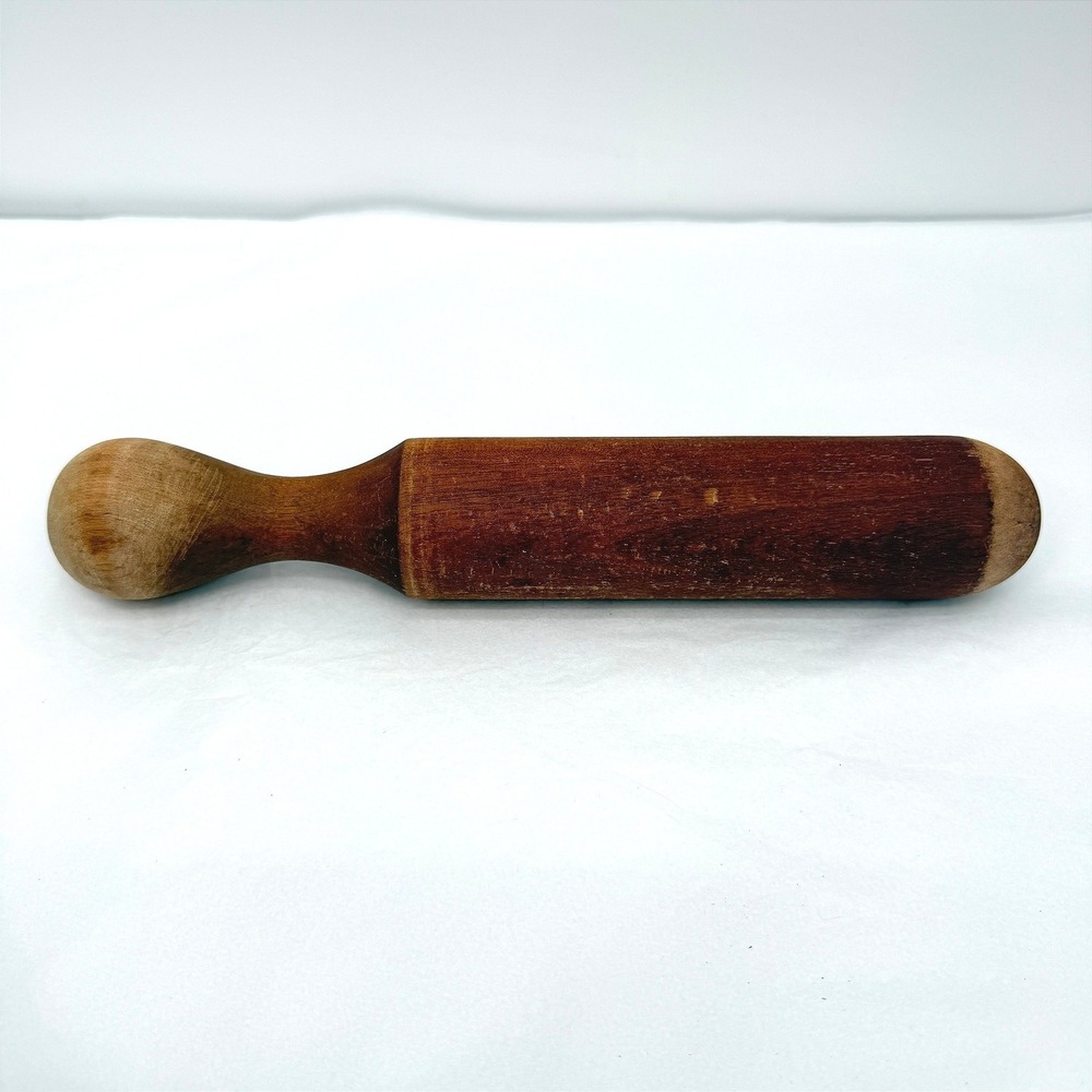 Vintage Primitive Wood Wooden Masher‎ Pestle Grinder Kitchen Tool 10.5"
